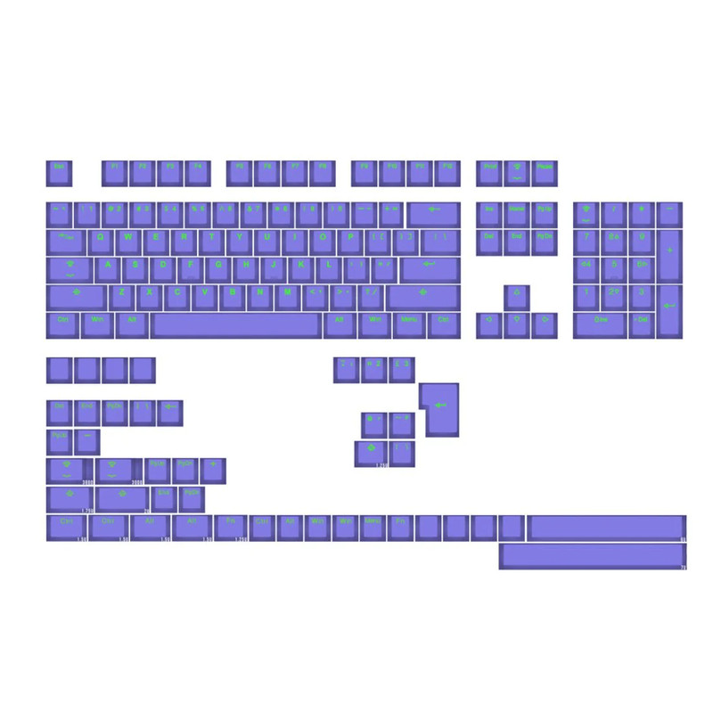 Tai-Hao ABS 149 Keys Cubic Double Shot Backlit Keycaps - Purple - مفاتيح